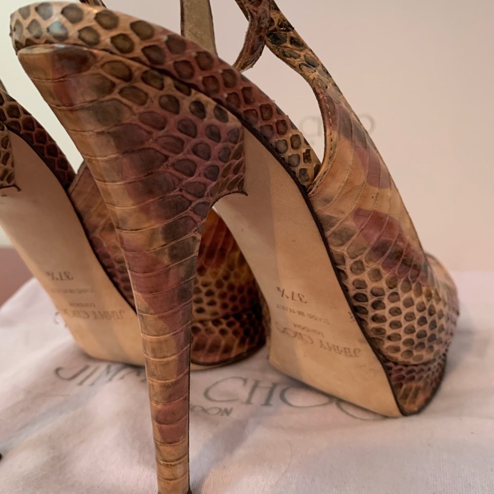 Jimmy Choo Patterned Blush Python Platforms - image 5